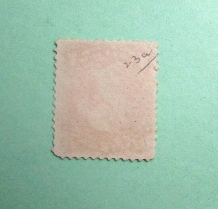 1868-76 Canadá Sc# 23 - 1¢ Queen Victoria amarelo laranja. Usado Cv$180 USD - Imagem 2 de 2