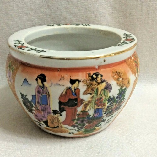 Piccola ciotola decorativa orientale cinese 3" x 2 1/2" - Foto 1 di 6