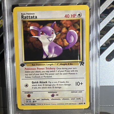 🔥Pokemon 1st Edition Rattata 66/82 Team Rocket PSA 8 NM/Mint | eBay