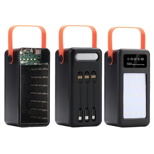 28/35 Slot 18650 Akku Ladegerät Koffer Powerbank DIY Werkzeug 4 USB Port Akku Box - Bild 2 von 24