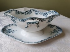 Faïence ancienne St Amand et Hamage Fin XIX ème Saucière - espriantik31