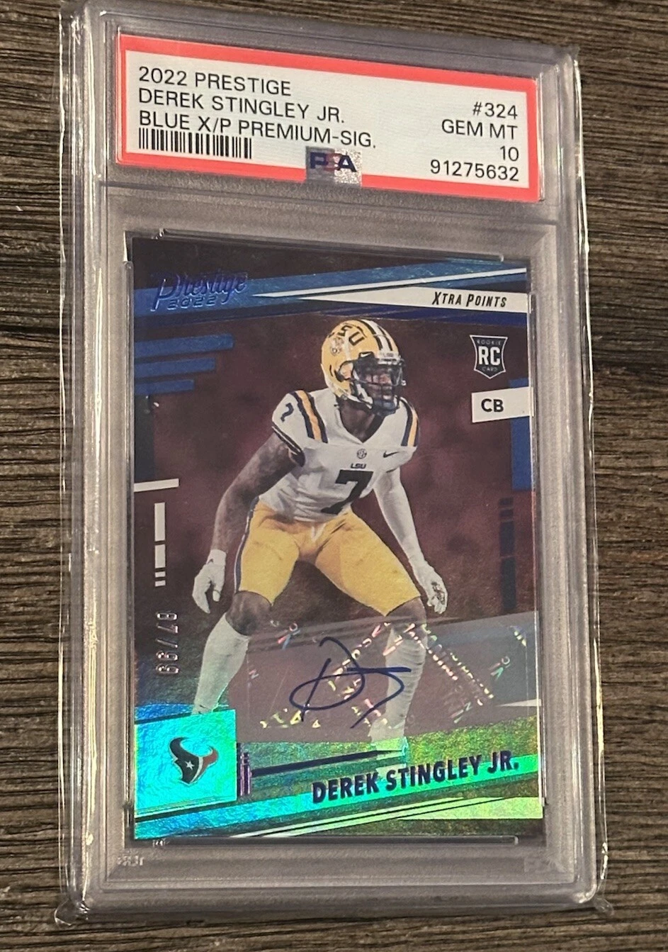 Derek Stingley Jr. Panini Prestige #324 Blue Xtra Points Premium-Signature