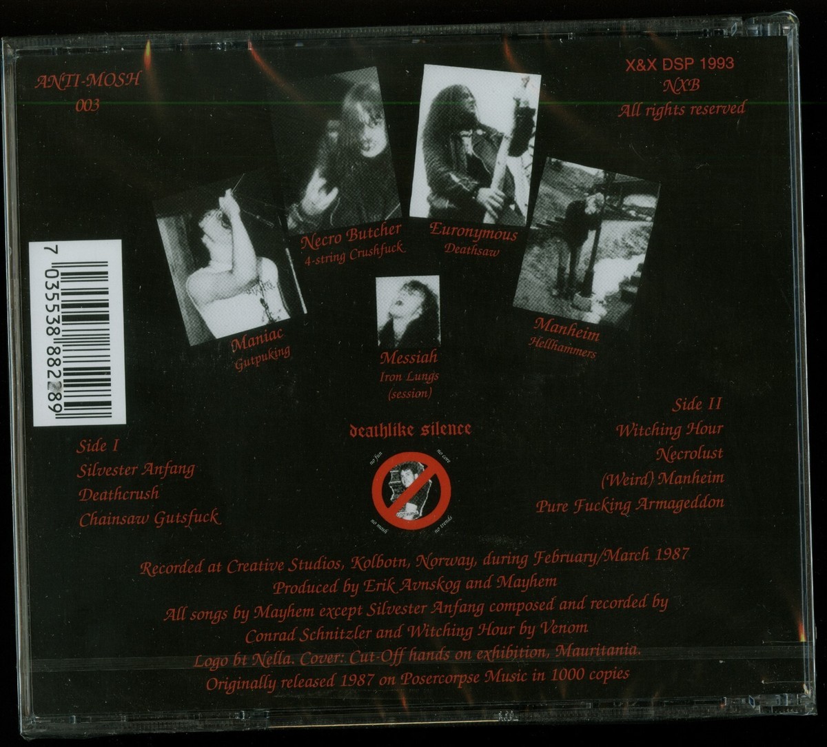 MPI帯 Mayhem Deathcrush Blackl Mayhem Deathcrush CD new Deathlike Silence Productions | eBay