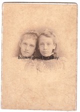ORIGINAL OLD Carte de Visite McDougall sisters at Maclean NSW c1893 SEPIA 6 x4"