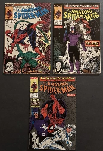 Amazing Spider-Man 3 Book Lot - Issues 318,320,321 1989 (VF/VF+) Todd McFarlane!