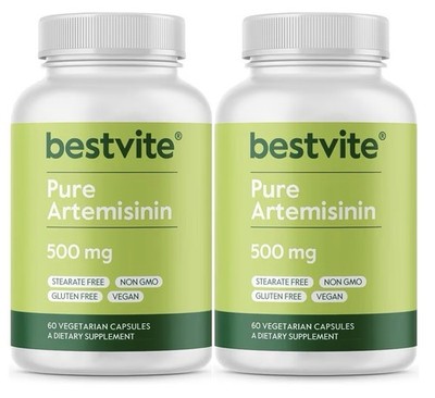 BESTVITE Artemisinin Pure 500 mg Per Capsule 2 Pack 60 Vegetarian Capsules Each