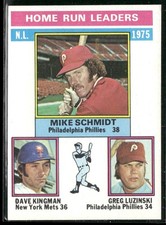 Baseball Topps 1975 NL Home Run Leaders Mike Schmidt / Dave Kingman