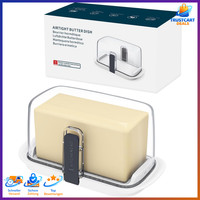 Einhand-Butterdose Luftdicht FüR 250G-500G Bpa-Frei Weiß FüR KüHlschrank