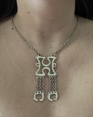 G. Dunker Silber 830 Halskette Collier Norwegen Elegant Design 37 Gramm