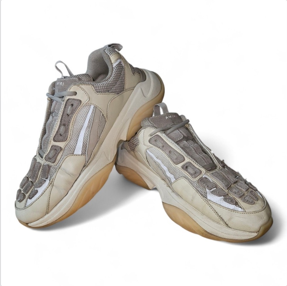 Amiri Bone Runner Cream/White Size US 9 Men's Pre-Owned Sneakers