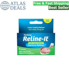 Reline-It Denture Reline Kit - Refit & Tighten Upper/Lower Dentures Quickly