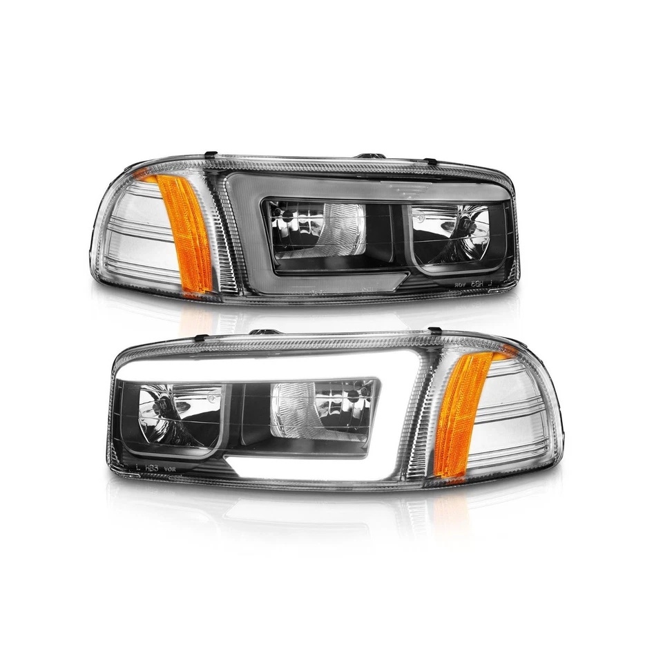 Anzo 111522 Black LED Headlight w/ C Light Bar for Sierra 1500/Yukon/Yukon XL Foto 2 de 4
