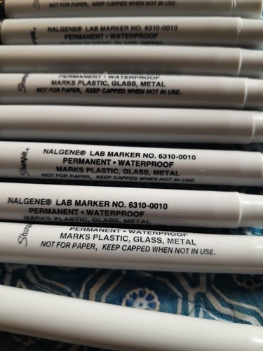 11 Sharpie Nalgene Lab Markers No 6310-0010 Permanent Water Proof Unused Not For - Picture 3 of 3