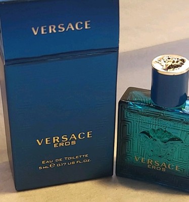 NEW Versace EROS Eau De Toilette Mini Travel Splash by Versace .17oz/5ml for Men