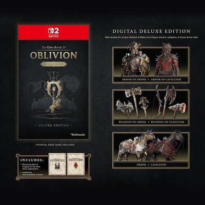 PRESALE - Elder Scrolls IV: Oblivion Remastered Physical Deluxe Edition Switch 2