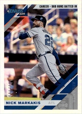 2019 Donruss Career Stat Line #177 Nick Markakis /500 - BB