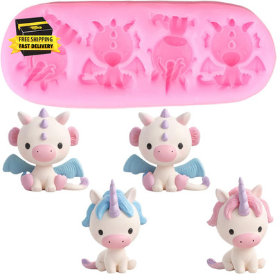 Unicorn Silicone Fondant Molds for Cake Decorating Cupcake Topper Candy Chocolat