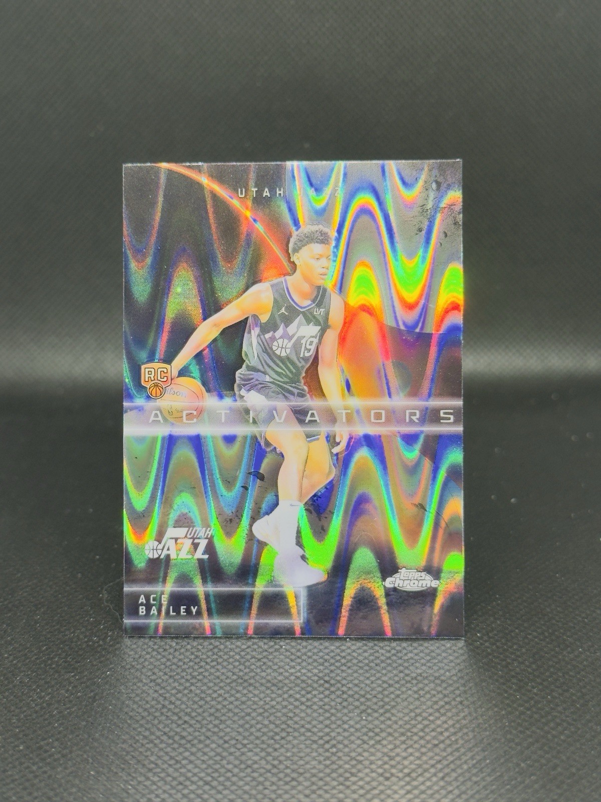 2025-26 Topps Chrome Activators Ace Bailey Ray Wave Refractor RC Rookie Jazz