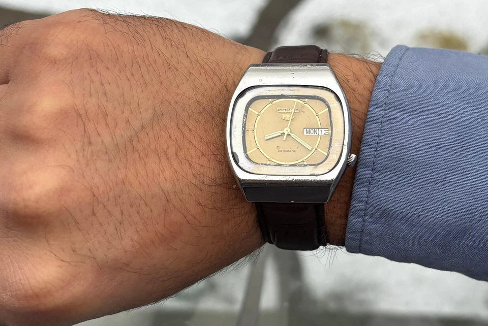 Vintage Seiko 5 Automatic || Gold Dial || Men's Vintage Watch || - Image 3 of 4