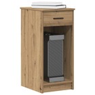 Computertorenstandaard met lade 35x45x77 cm bruin eikenkleur vidaXL