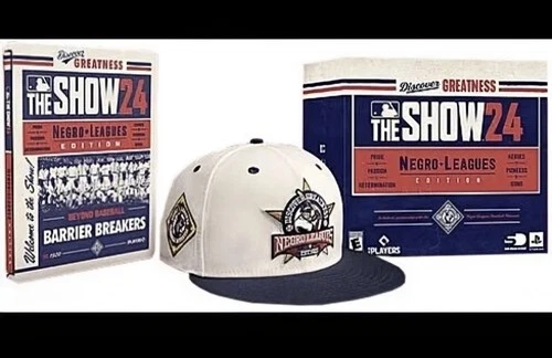 MLB The Show 24 Negro Leagues Sony PS5 PS4 Collectors Edition Hat & SteelBook
