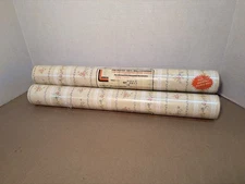 2 Double Rolls VTG Lennon Vinyl Pre-Pasted Wallpaper 5011 Patron Floral Country 