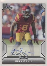 2019 Leaf Draft Auto Iman Marshall #BA-IM1 Auto 03rx