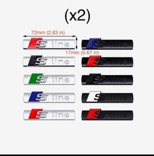 Audi S-LINE Side Fender Emblem Decal Badge Decorate Sport (x2) - 8N0853601A