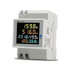 Single Phase Energy Meter Din Rail Electricity Usage Monitor AC 40-300V 100A 