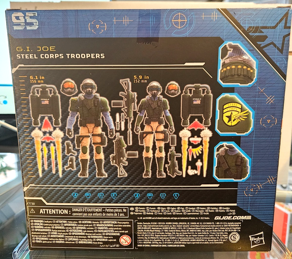GI Joe Super Trooper (v1) 1988 – Hasbro – Complet Avec Commande – Bon état