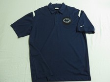 Sz L PENN STATE Blue Nike Dri-Fit Men's db 33T Polo Shirt
