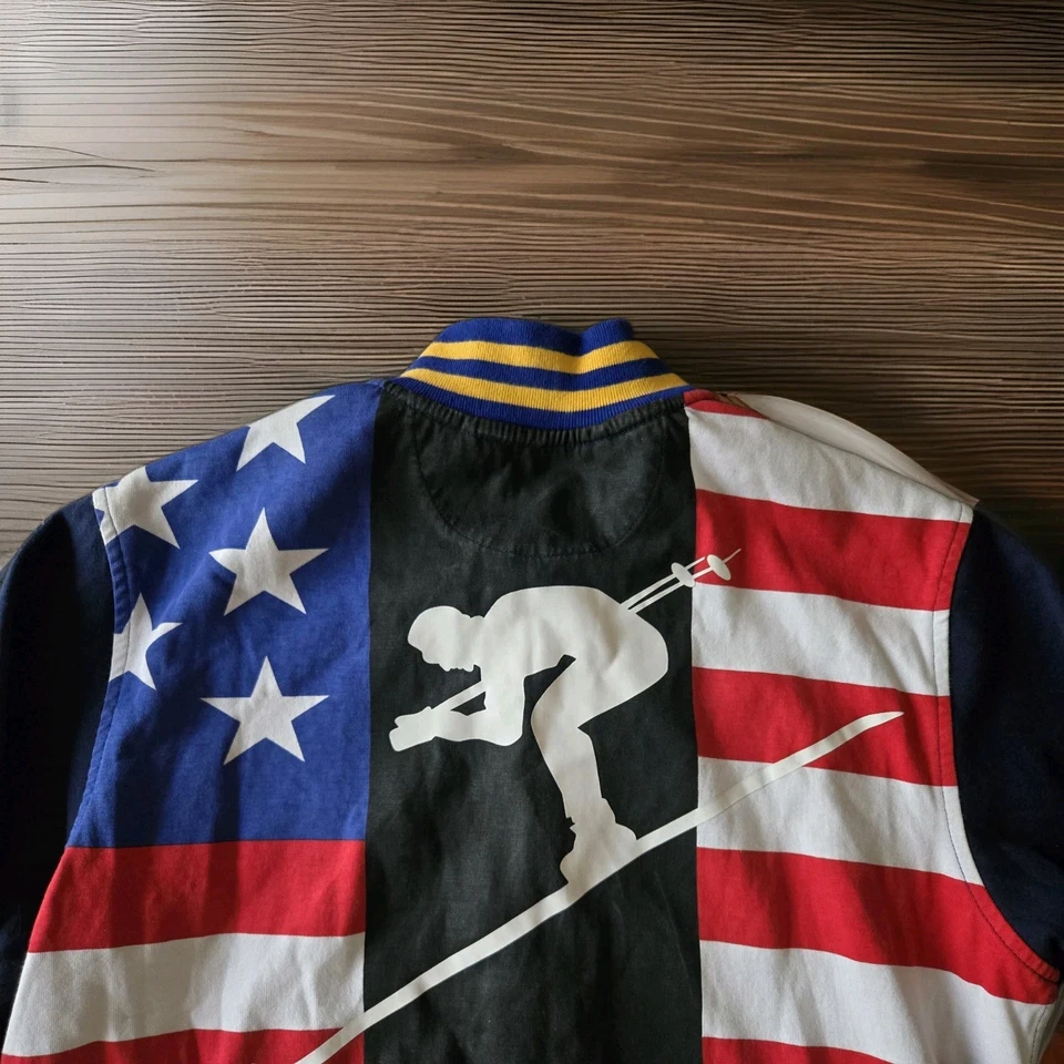 Polo Ralph Lauren Performance Jacket Skier American Flag Color Block M (10-12) - Image 2 of 4