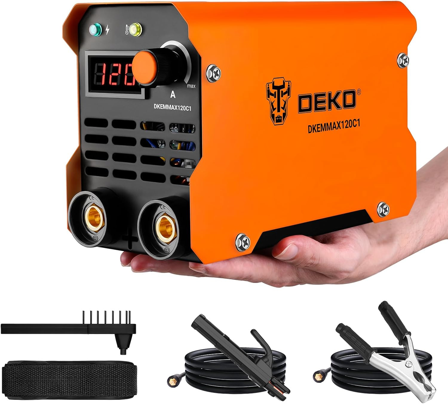 DEKO Saldatrice Inverter 120A MMA ARC - Tecnologia IGBT Portatile 220V