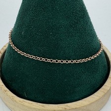 925 sterling silver bracelet rose gold vermeil Rolo Belcher link chain dainty 7.