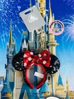 2026 Disney Parks Minnie Headband Ears Black Red Bag Clip Charm Keychain New