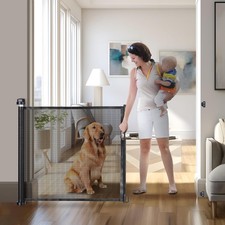 Yescom Retractable Baby Gate for Stairs 71" Wide 33" Tall Dog Gate for Doorways
