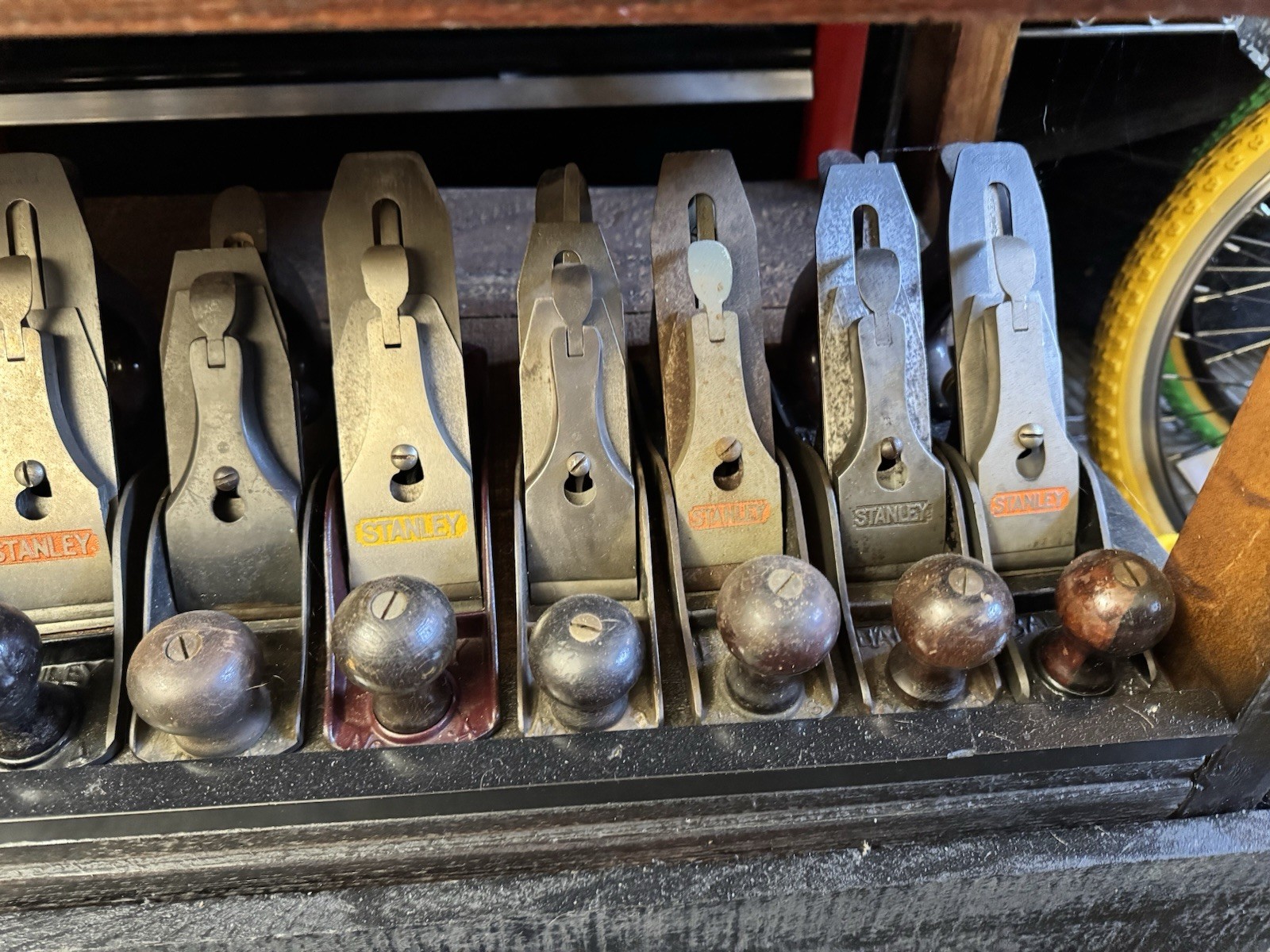 Stanley Plane Collection And Vintage Stanley Display Rack