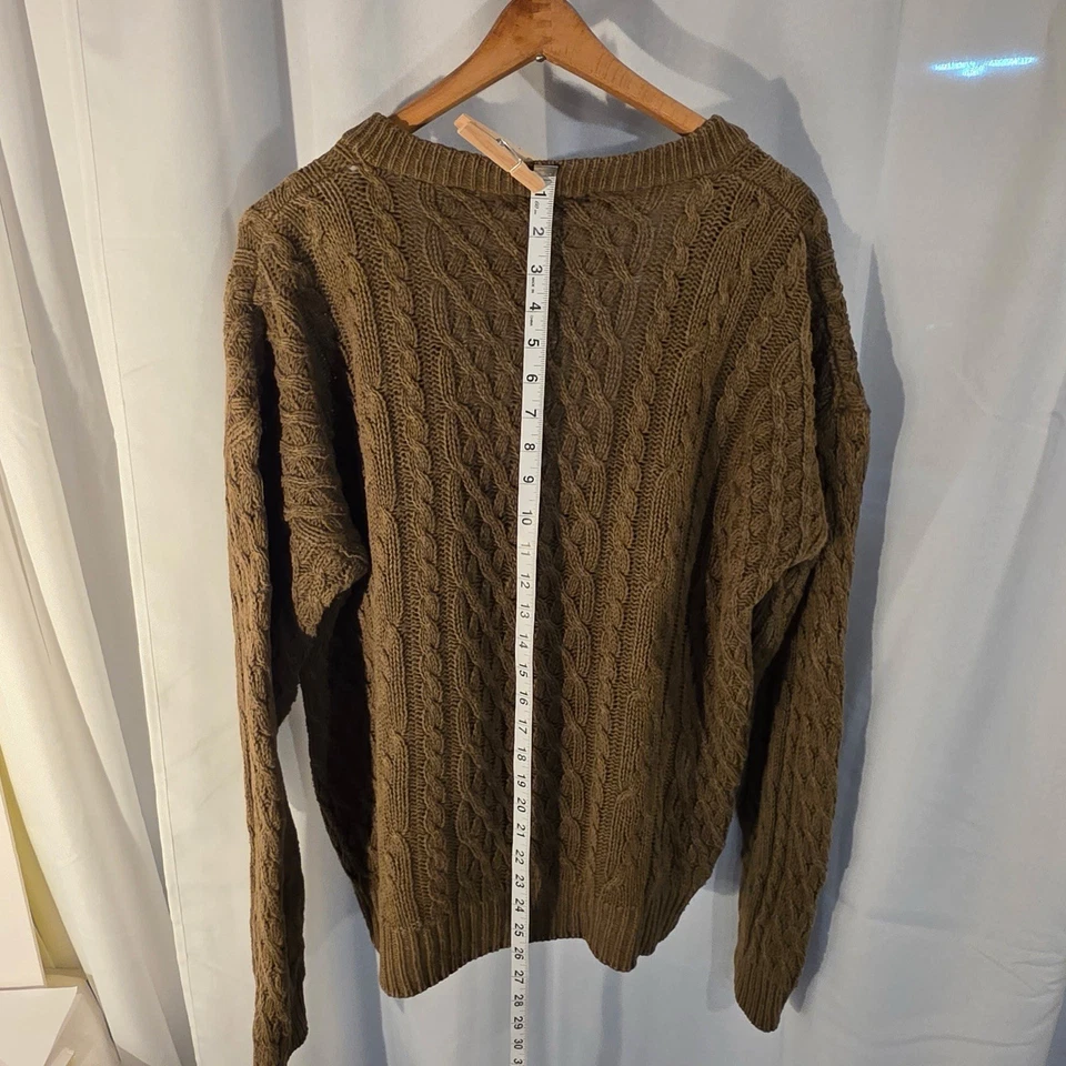 Vintage Oshkosh B’Gosh Cardigan Men's Large Grandpa Dad Cable Knit Cotton Blend - Image 4 of 4