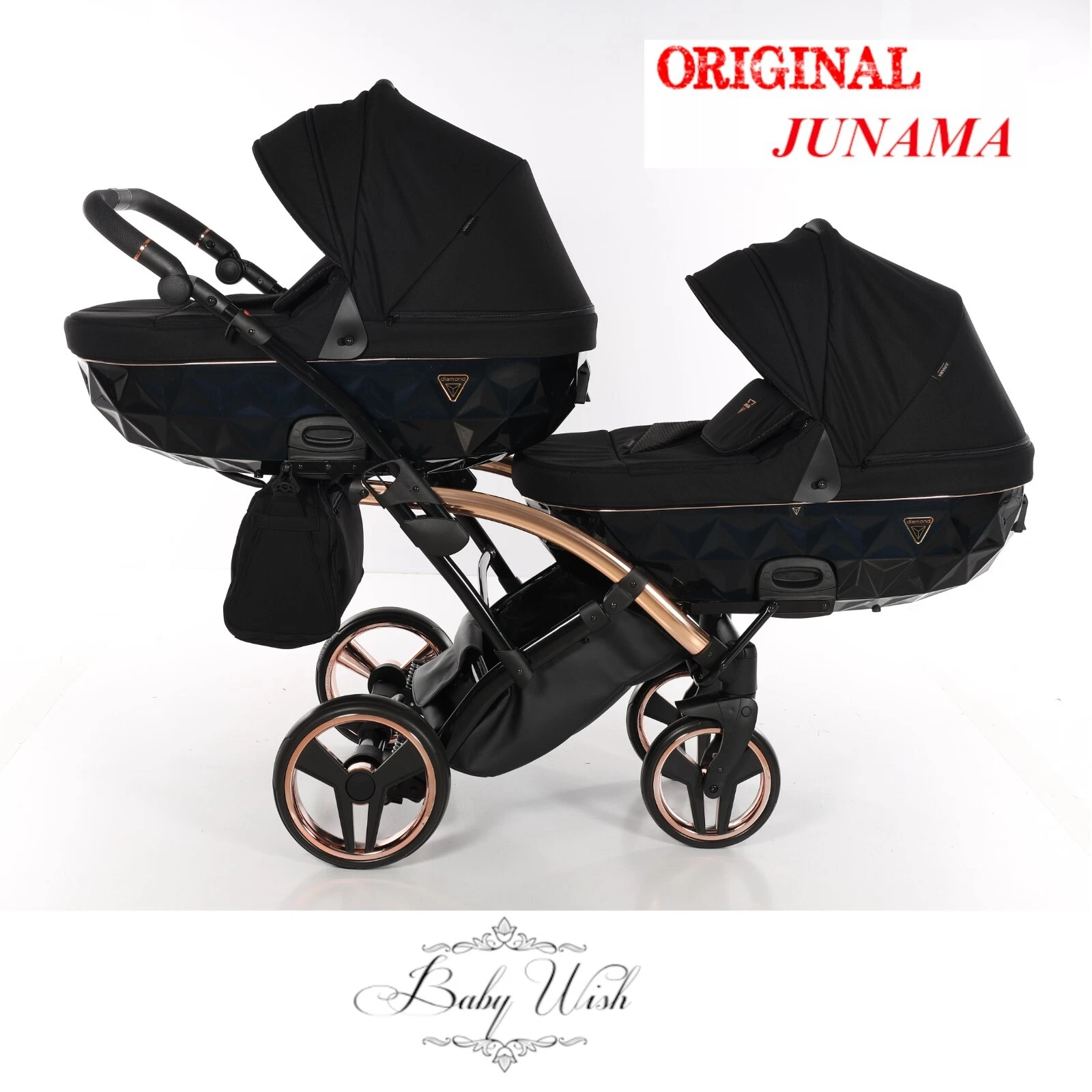 JUNAMA INDIVIDUAL DUO SLIM V2 STROLLER TWIN PRAM BUGGY 2in1 3in1 ISOFIX BASE