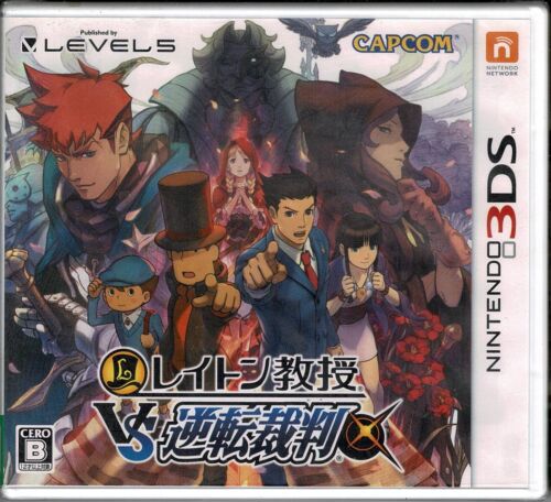 Professeur Layton vs Phoenix Wright Ace Attorney 3DS Nouveau Japon A Witch Trial Aide - Photo 1/4