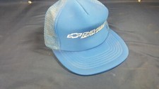 Vintage 80s Chevrolet Motor Sports Foam Blue Mesh Snapback Trucker Cap VG
