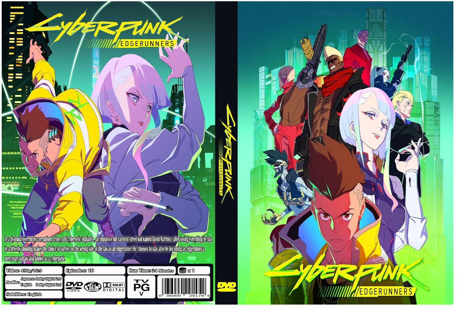 Cyberpunk: Edgerunners Anime Series Episodes 1-10 Dual Audio English/Japanese