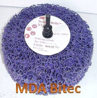 3M Clean & Strip XT Purple Disc Roloc+ 100mm x 13mm 4"" Wheel