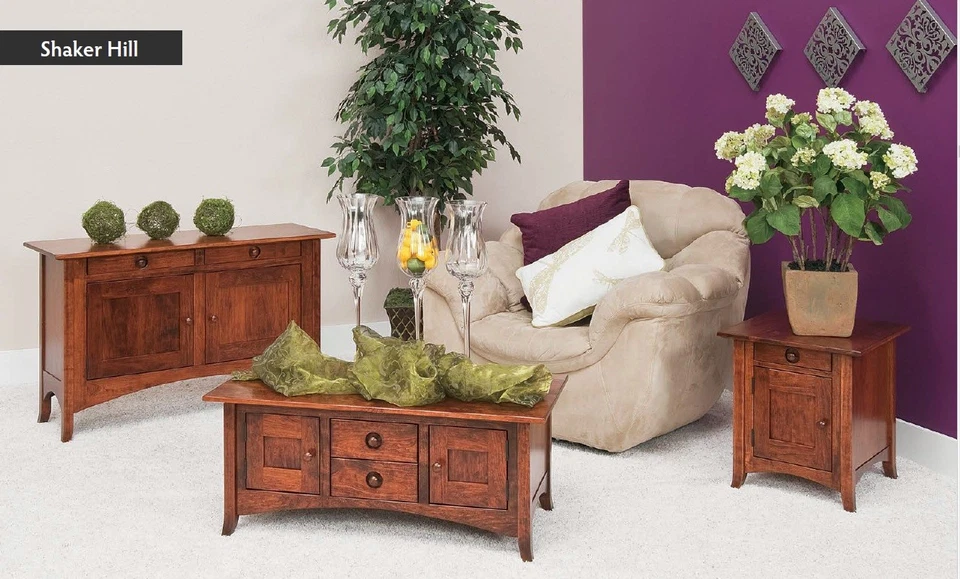 Amish шейкер случайные акценты столы кофе, конец, диван твердого дерева набор (3) - Изображение 2 из 2