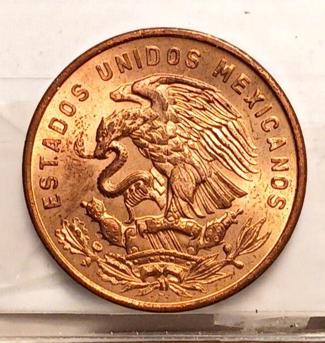 Mexico 1967 Mo 20 Centavos Choice BU Uncirculated Condition Bronze KM#440 - Image 4 of 4