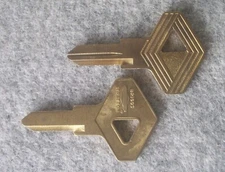 2 Vintage brass key blanks for AMC/Jeep/Eagle