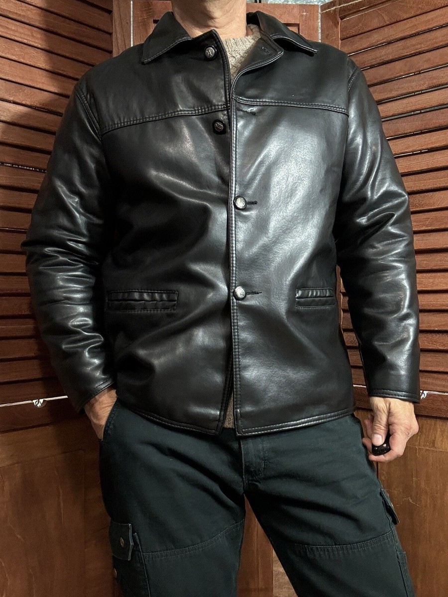 35 GIORGIO ARMANI ITALY 本革 ジャンパー Leather jacket Giorgio Armani Brown size M International in