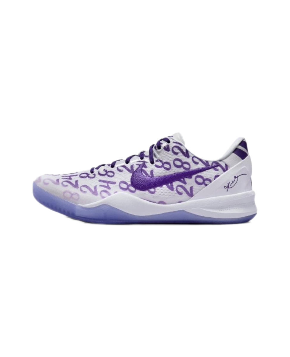KOBE VIII PROTRO 8.5 ホワイト/パープル Nike Kobe 8 Protro Court Purple Basketball Shoe KB8 Court