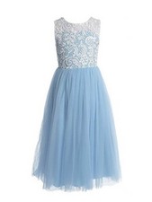 A-Line/Princess Sleeveless Jewel Lace Ankle-Length Tulle Flower Girl Dress