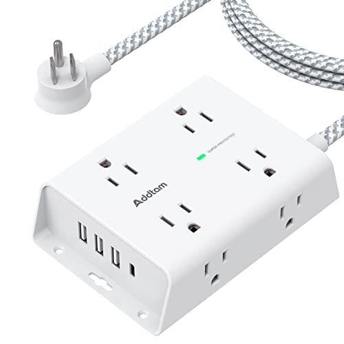 Surge Protector Power Strip 8 Widely Outlets With 4 Usb Ports1 Usb C Outlet 3s-image
